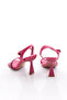 1299 Women's Colorful Stripe Ankle Strap Heeled Shoes - 3