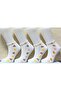 Floral and Fruity Patterned Embroidered Booties Socks, Pack of 12