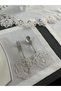 Linen Textured Luxury French Lace American Set/12 People-13 Pieces - 3