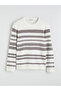 Rmz Gi̇yi̇m Farkiyla Zero Roba Collar Striped Men's Knitwear Sweater - 6