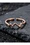 Zigzag Heart Rhythm Rose Women's Steel Ring - 4