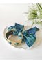 Turquoise scarf detailed stainless steel gold bracelet - 4