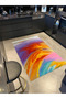 Colorful Rainbow Themed Modern Decorative Carpet and Washable Rug Miravip9604 - 2