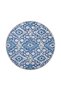 White Blue Round Lozenge Decorative Washable Carpet Miravip8978 - 4