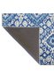 White Blue Round Lozenge Decorative Washable Carpet Miravip8978 - 5