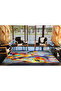 Sweet Giraffe Multicolor Patterned Woven Base Washable Carpet Miravip8752 - 3