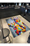 Sweet Giraffe Multicolor Patterned Woven Base Washable Carpet Miravip8752 - 2