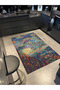 Multicolored Cube Geometric Patterned Decorative Washable Carpet Miravip8460 - 2
