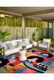 Line Characters Themed Patterned Woven Base Carpet and Washable Carpet Miravip10233 - 3