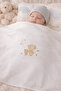Unisex 90X90 Double Layer Quilted Baby Blanket Cotton Fabric - 2