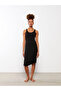U-Neck Plain Sleeveless Women's Beach Dress - 2