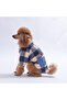 Royal Blue Chicago Checks V2 Plaid Pattern Buttoned Dog Jacket Thick Plush Dog Outfit Cat Coat - 4