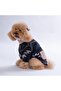 Gray Chicago Checks Ethnic Weave Ethnic Patterned Buttoned Dog Coat Thick Plush Dog Outfit Cat - 3