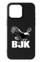 حافظة هاتف Eagle BJK من السيليكون الأسود المرخصة والمتوافقة مع iPhone 15 Pro Max
