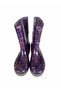 Garden and Rain Flower Patterned Women's Boots 36-40 Plum - 2