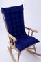Selen Cobalt Rocking Chair and Bench Cushion with Ties (CUSHION ONLY)