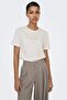 Women's Crew Neck Boxy Fit Suede Textured T-Shirt - Milena - 4