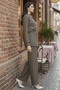 Women's Buttoned Double Hijab Set N7164 Mink - 3