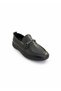 V26Ya-Z540 Black Leather Comfort Women's Ballerina Shoes - 2