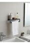 Modern Organizer Anthracite Wall Mounted Shelf Towel Holder Metal Bathroom Shelf Towel Holder Kitchen Metal - 4