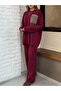 Side Slit Hand Embroidered Tunic and Trousers Two-Piece Set