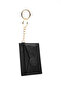 Black Shk134 Faux Leather, Five Compartments, Heart-Shaped Card Holder and Bag Charm - 2