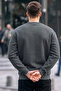Men's Tiger Printed Loose Fit Smoked Sweatshirt - 6