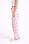 2-Piece Cotton Thin Satin Ribbon Waist Detail Lemon-Cherry Patterned Women's Pajama Bottoms - 5