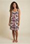 Lace Rose Patterned Stretchy Viscose Women's Nightgown - Non-Sweating Soft Textured Summer Home Dress - 3