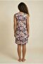 Lace Rose Patterned Stretchy Viscose Women's Nightgown - Non-Sweating Soft Textured Summer Home Dress - 6