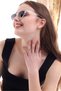 Karmio Women's Black Cat Eye Ultra Light Uv400 Filtered Sunglasses - 2