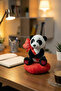 Valentine's Day Gift: Plush Panda Toy with Red Heart and "I Love You" Written on Pillow, 20 cm - 2