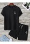 Men's T-Shirt Shorts - T-Shirt with Shorts Bottom Top Set King Printed Crew Neck