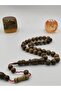 Artisanally Crafted Fragrant Pelesenk Wood Praying Beads 100 mm with Globe Cutting System - 6