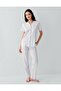Women's 50% Cotton 50% Modal Buttoned Pajama Set – Short Sleeves, Long Pants, Soft Textured Loungewear - 2