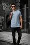 Ftx California Flocked Print Detailed Premium Ribbed Fabric Men's T-Shirt - 2