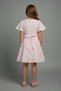 Girls' Floral Embroidered Dress with Bag, Short Sleeve - 5