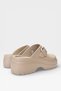 Women's Comfort Thick Sole Medical Nurse Doctor Clog Slipper BEIGE - 4