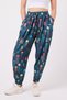 Women's Street Style Printed Crinkled Sports Harem Pants - 2