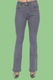 Annetta Spanish Style Colorfast Gray Stretchy High Waist Jeans - 3