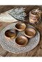 Set of 4 Round Acacia Snack Bowls 10cm Aks-113 - 2