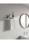 Modern Organizer Stainless Wall Kitchen Indoor Shelf Towel Hanger Metal Bathroom Shelf and Towel Holder - 3