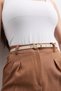 Imported Gold Buckle Thin Women's Trouser Belt, Dress Belt, Coat Belt - 3