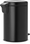 Brabantia 113741 NewIcon Pedal Bin with Plastic Inner Bucket, 12 Litre, Matt Black - 3