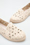 Women's Straw Sole Patterned Espadrille with Floral Pattern, Casual Bebet - 3