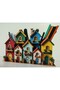Wooden Colorful Mini Houses Desktop Pen Holder Pen Case and Organizer (24X15.5 cm) - 3