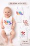 3-Piece Baby Body Set 100% Cotton |   Love Printed Athlete Bodysuit |   Newborn & Baby Underwear |   0-24 Months