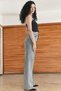 Reyaa Women's Smoked High Waist Comfortable Denim Fabric Wide Leg Jeans - 3