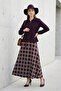 Plaid Skirt Shirt Collar Jacket Bottom Top Set