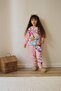 Girl's Winter 3 Thread Printed Embroidered Top and Bottom Set |   Soft Textured-2001-Jlb-036 - 2